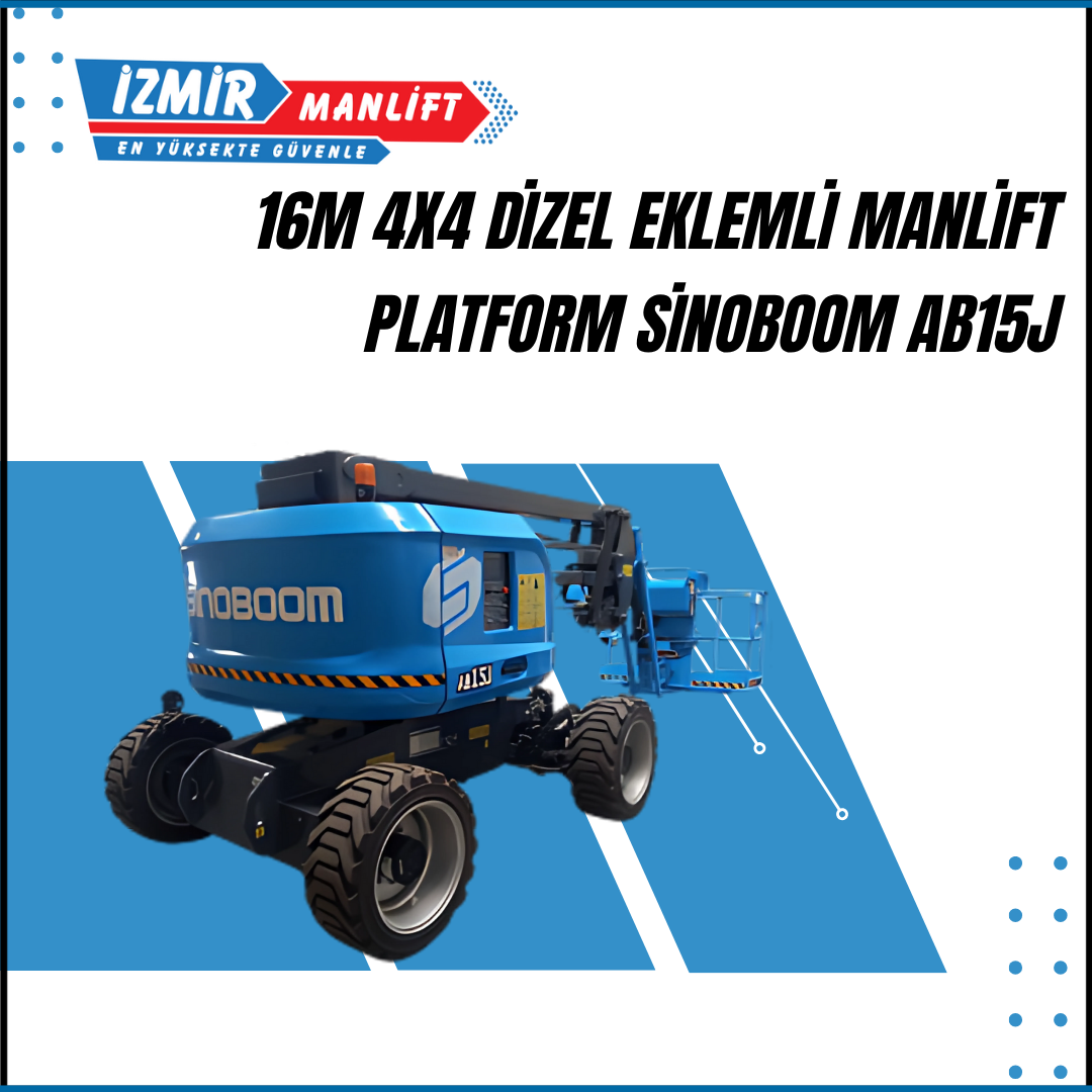 16m 4x4 dizel eklemli manlift platform sinoboom ab15j