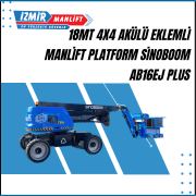 18mt 4x4 akulu eklemli manlift platform sinoboom ab16ej plus