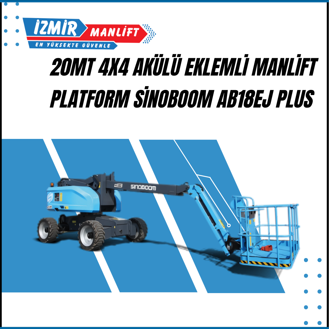 20mt 4x4 akulu eklemli manlift platform sinoboom ab18ej plus