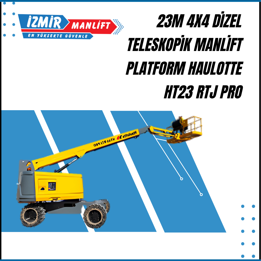 23m 4x4 dizel teleskopik manlift platform haulotte ht23 rtj pro