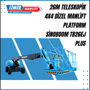 26m teleskopik 4x4 dizel manlift platform sinoboom tb26ej plus
