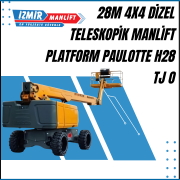 28m 4x4 dizel teleskopik manlift platform paulotte h28 tj o