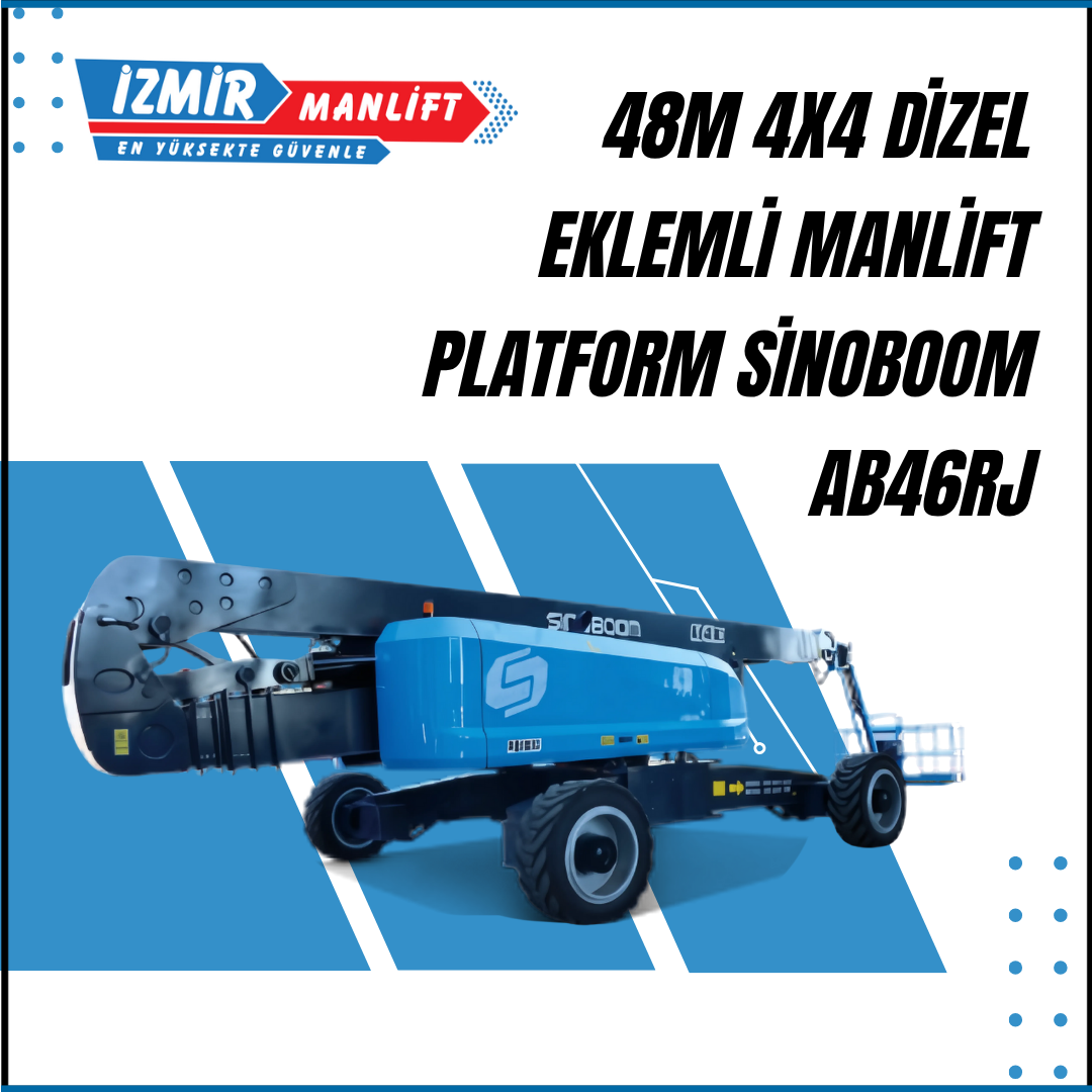 48m 4x4 dizel eklemli manlift platform sinoboom ab46rj